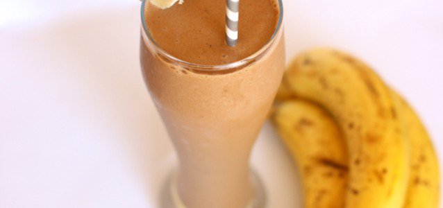 Dairy-Free Chocolate Peanut Butter Banana Smoothie.