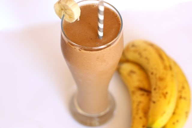 Dairy-Free Chocolate Peanut Butter Banana Smoothie.