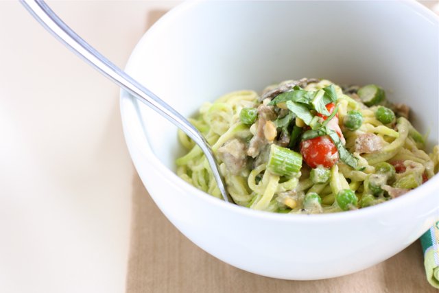 Pesto Veggie Noodles Frozen Meal Prep (Whole30, Vegetarian)