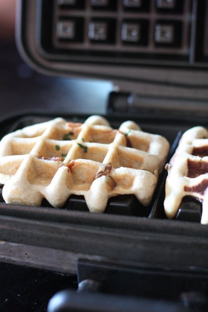 Eggs Benedict on Tater Tot Waffles make fantastic Father's Day fare