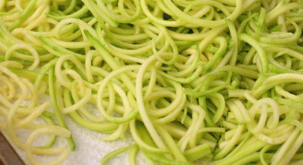 Spiralized zucchini noodles to use in your next pasta dish!