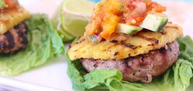 Hawaiian Turkey Burger made with coconut amigos and pineapple juice for that island flavor!
