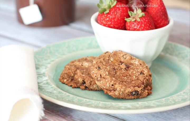 A plate of Egg and Nut Free breakfast cookies sweetened naturally!