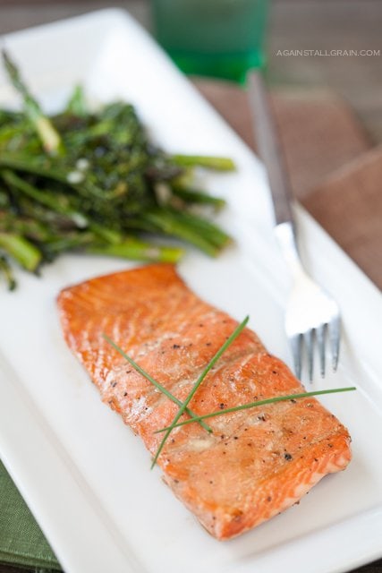Glazed Salmon with Broccoli and Asparagus by Against All Grain #Paleo #Glutenfree #Againstallgrain