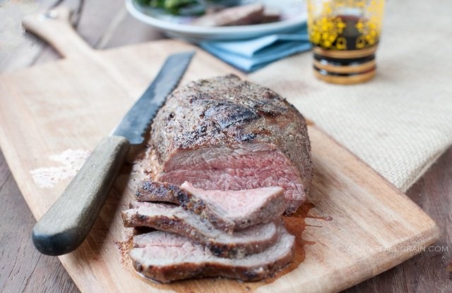 A sliced Santa Maria Tri-Tip Roast that will melt in your mouth!