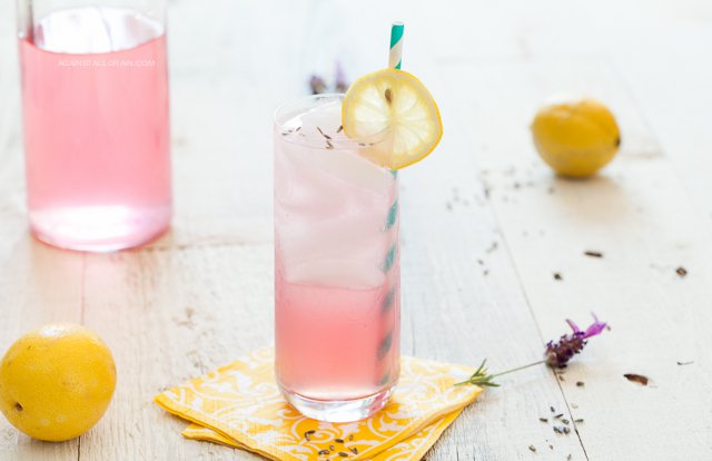 A refreshing glass of Lavender Lemonade.