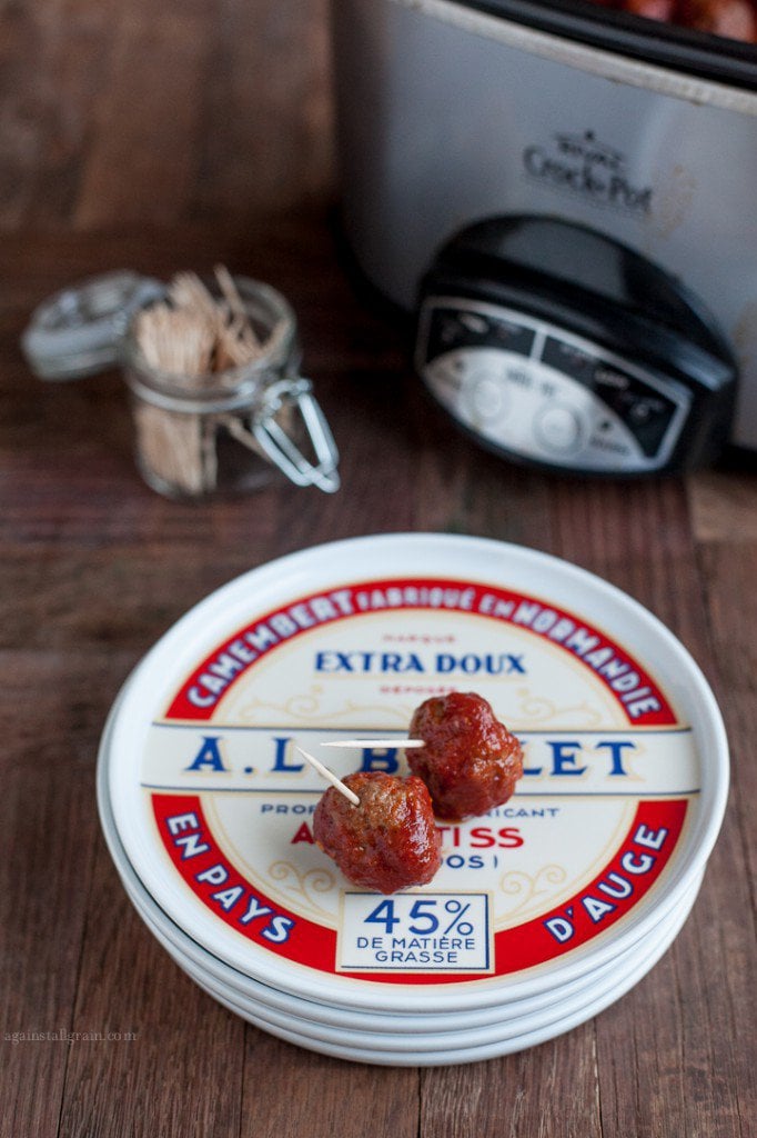 Crockpot Grain Free Meatballs with Purple Cauliflower - Ashley