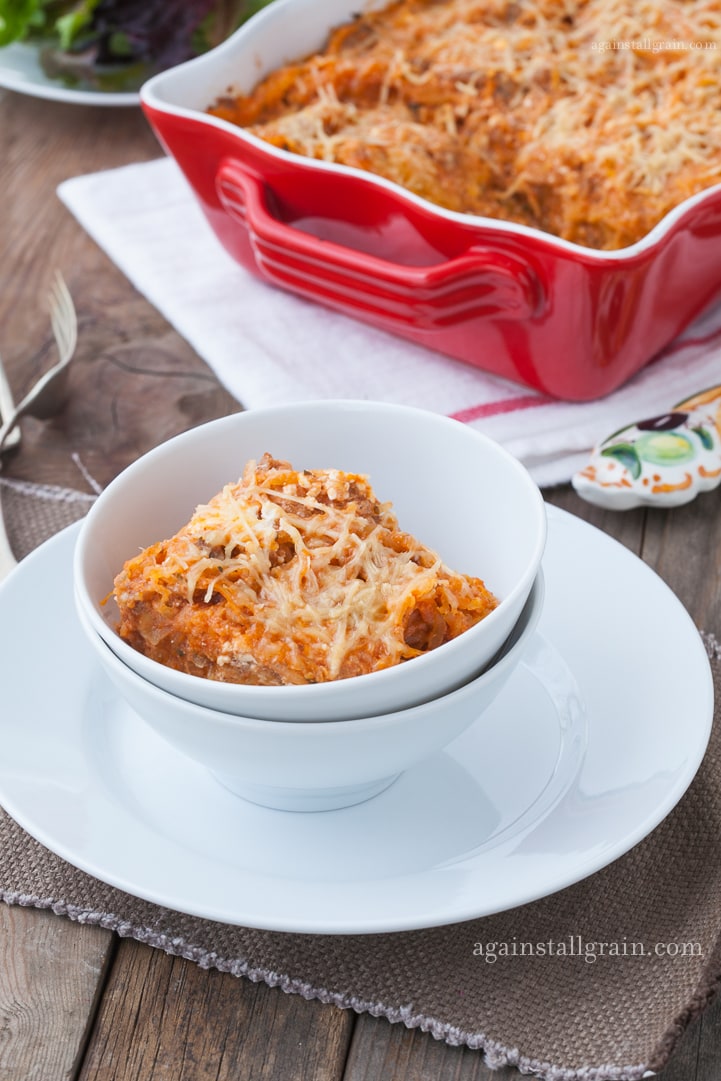 Cheesy Baked Spaghetti Squash | Against All Grain - Delectable paleo ...