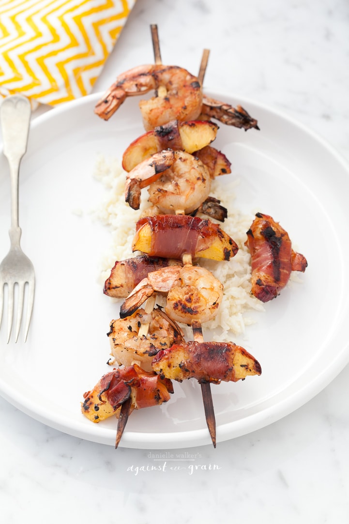 Shrimp Skewers with Prosciutto Nectarines | Against All Grain ...