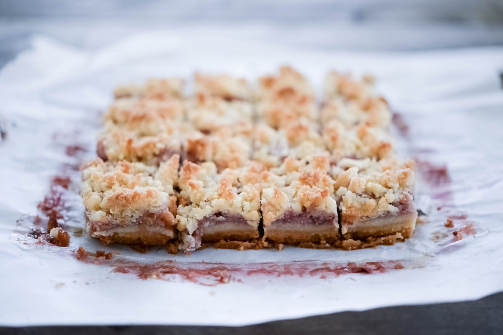 Strawberry Rhubarb Coffee Cake {Paleo + Gluten-free}