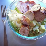salad applegate chicken apple sausage salami avocado kraut