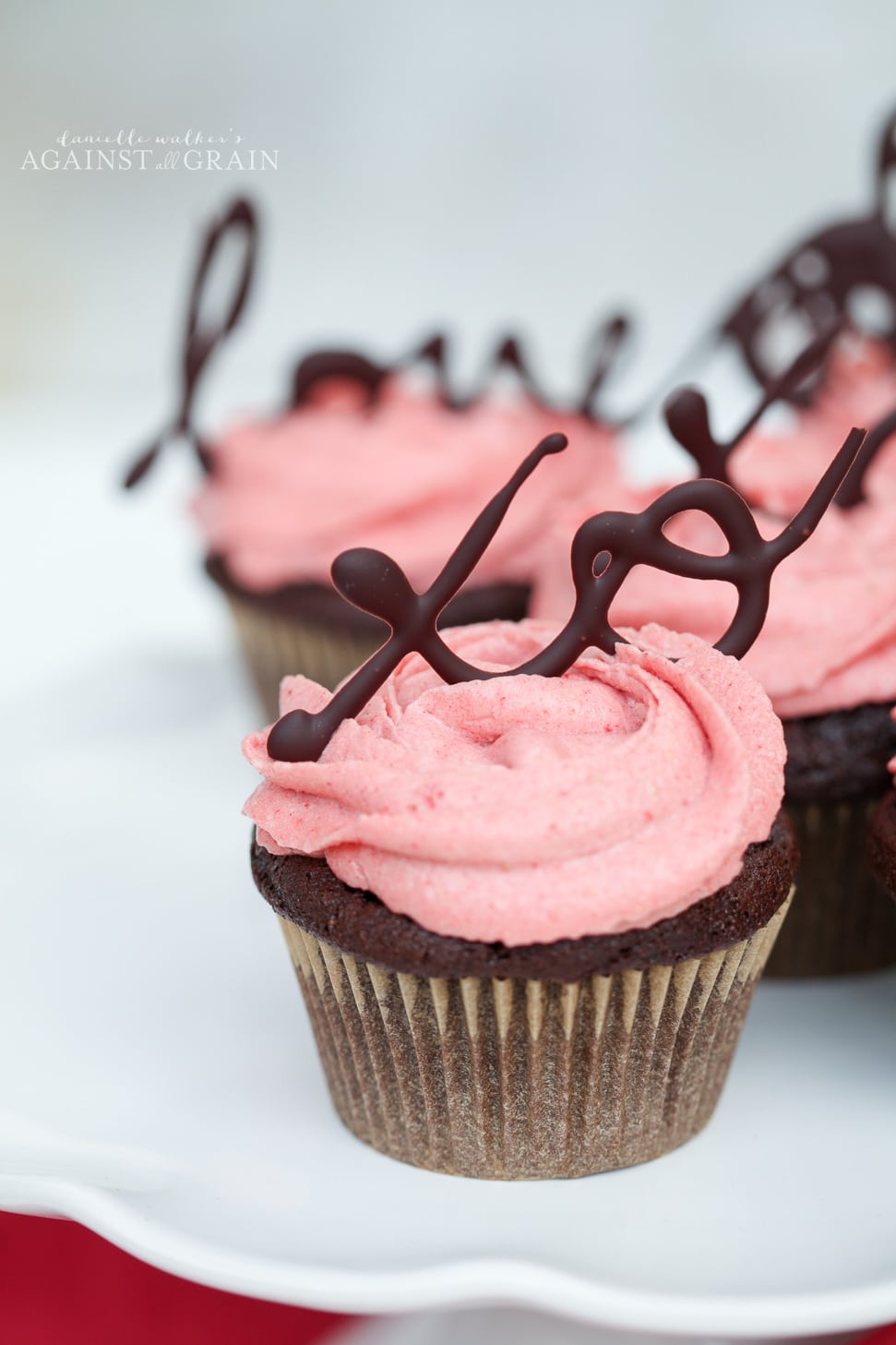 Love Letter Raspberry Chocolate Cupcakes