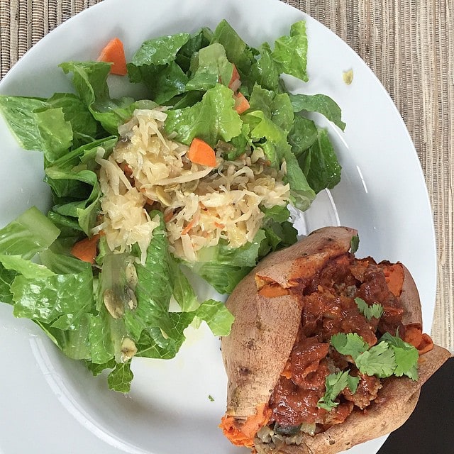 Tonight_s_dinner_was_a_big_salad_with_kraut__carrots__and_pumpkin_seeds_and_an_enchilada_stuffed_sweet_potato__recipe_coming_to_the_blog_soon_.__aageats__paleo__againstallgrain__grainfree