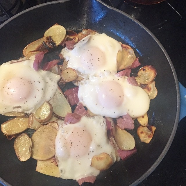 Leftover_ham_from_yesterday_in_a_sweet_potato_hash_for_breakfast._I_have_so_much__I_need_to_create_a_ton_more_recipes_to_use_it_up__I_have_some_good_ideas__but_I_d_love_to_hear_-_What_are_some_ideas_you_have_for_it__ham__leftovers