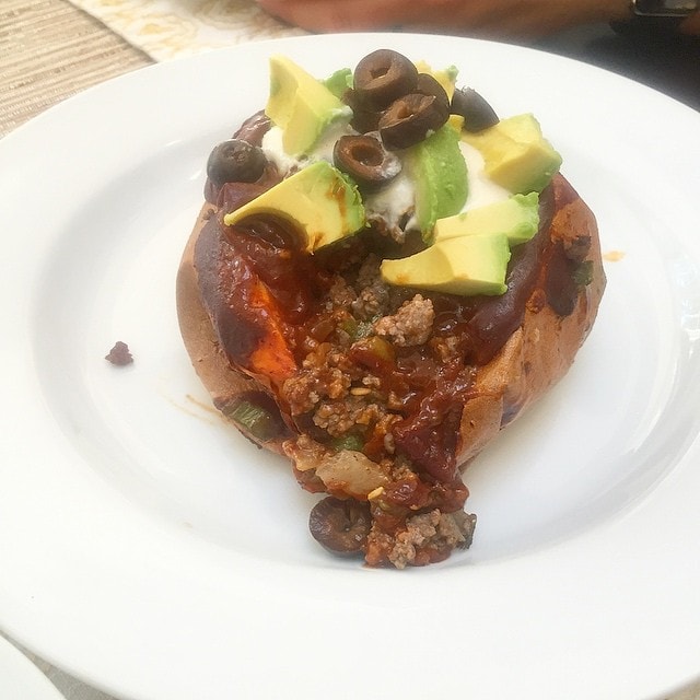 Enchilada_stuffed_sweet_potatoes_for_dinner__Recipe_is_on_my_blog.__againstallgrain__paleo__glutenfree