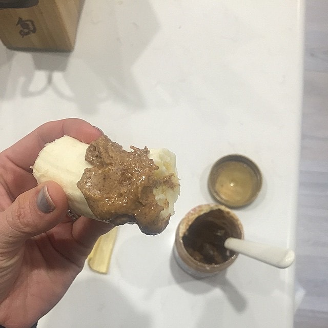 Favorite_snack_currently._Bananas_and_almond_butter.____daniellescravings__almondbutter__pregnancycravings__paleo