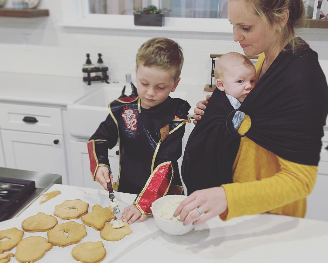 And_after_the_costume_contest__which_he_won_of_course__we_frosted_Halloween_cookies.