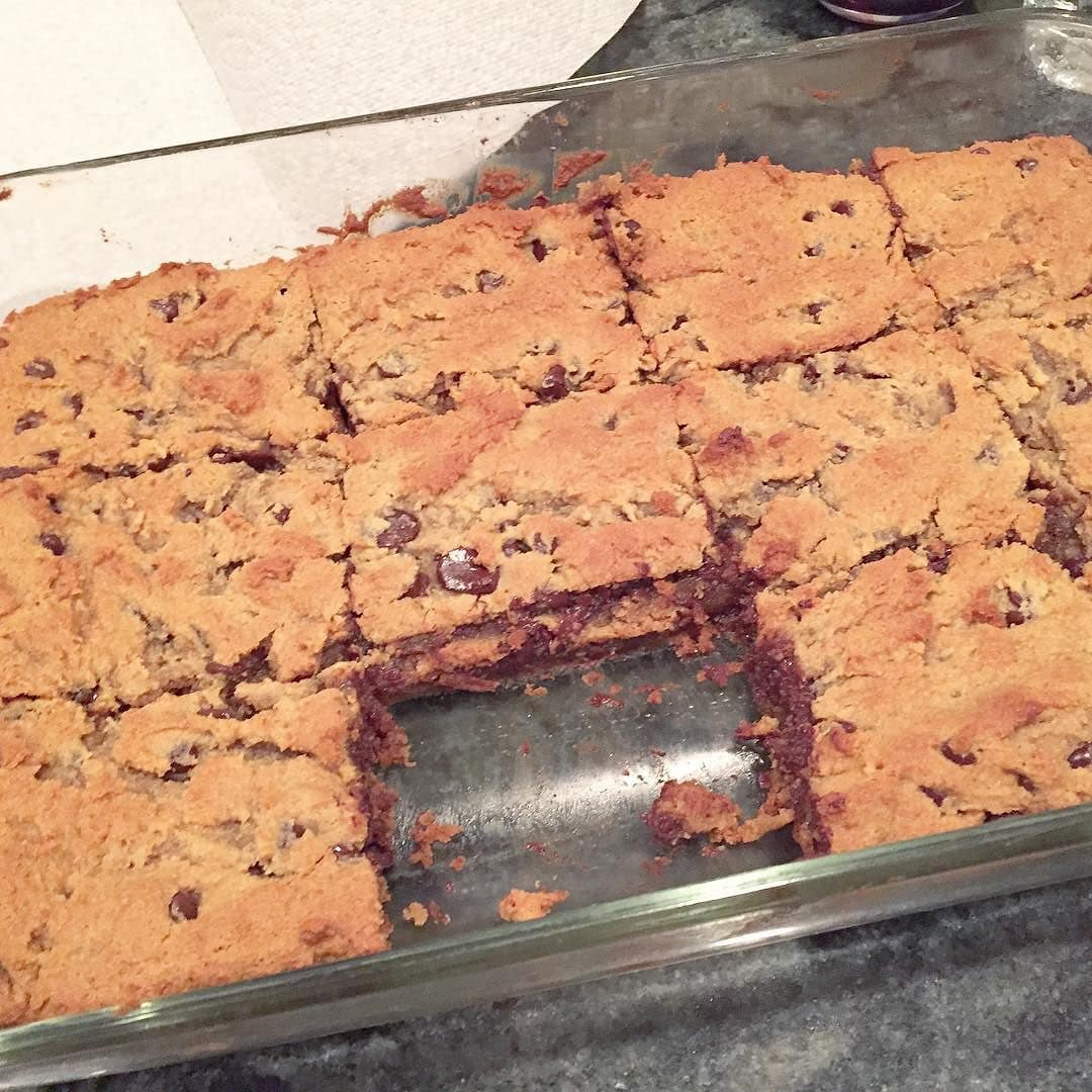 No_time_to_scoop_and_press_individual_cookies_so_I_baked_my__realdealchocolatechipcookies_as_cookie_bars_