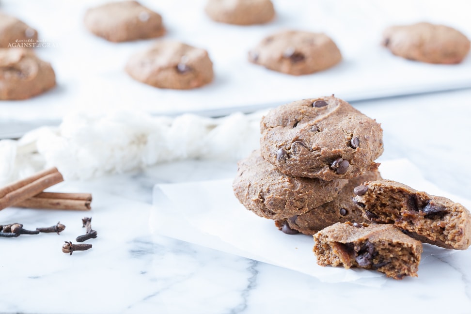 egg-free and nut-free paleo pumpkin chocolate ookies