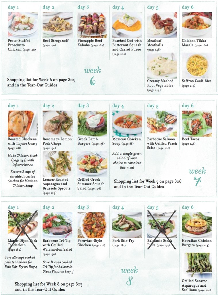 MMS Whole 30 Meal Plans Week 6&7&8