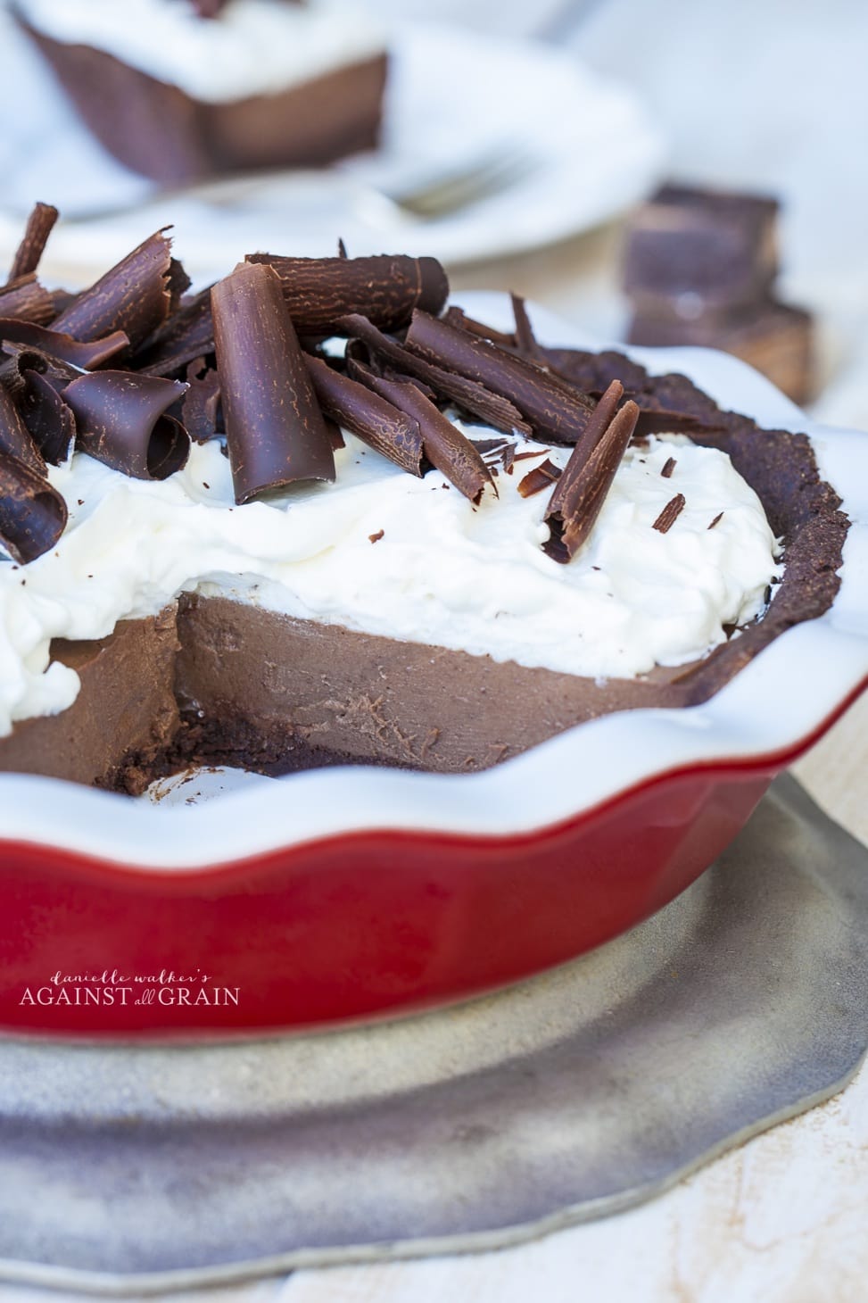 Chocolate Pudding Pie from the Against all Grain Cookbook by Danielle Walker