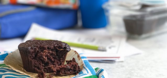A moist and delicious Chocolate Veggie Muffin that is gluten and nut free.