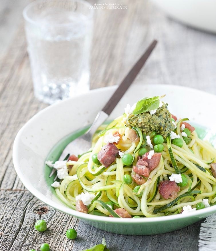 Cooking Light pesto zoodle