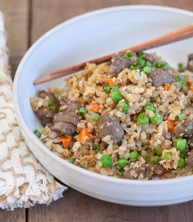 Cooking light beef fried cauli rice