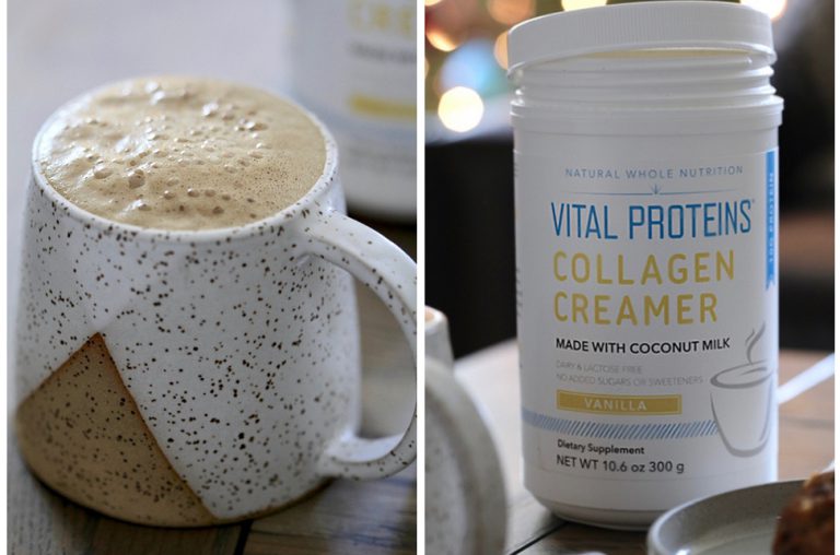 DairyFree Egg Nog Latte with Collagen Protein Against All Grain