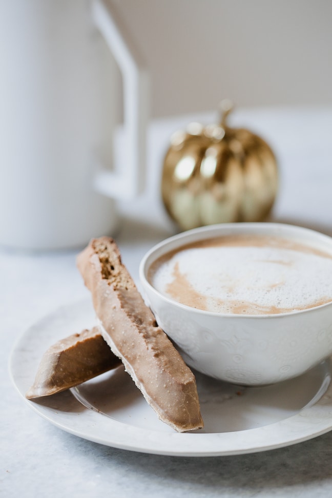 Maple Frosted Pumpkin Spice Biscotti
