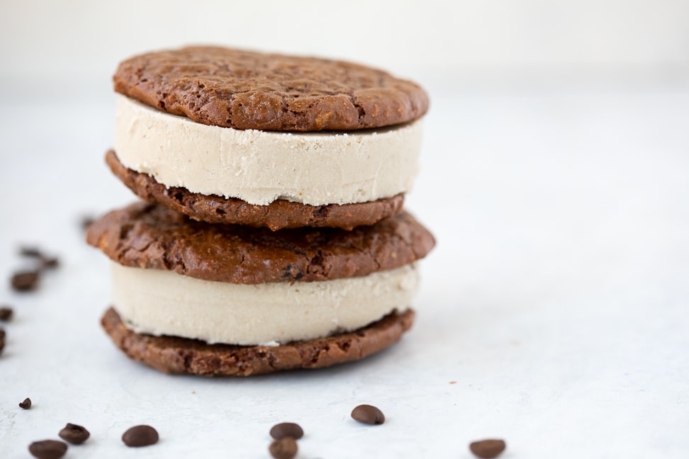 Salted Chocolate Chip Cookie & Coffee Ice Cream Sandwich, 1 count, Tara's  Organic Ice Cream