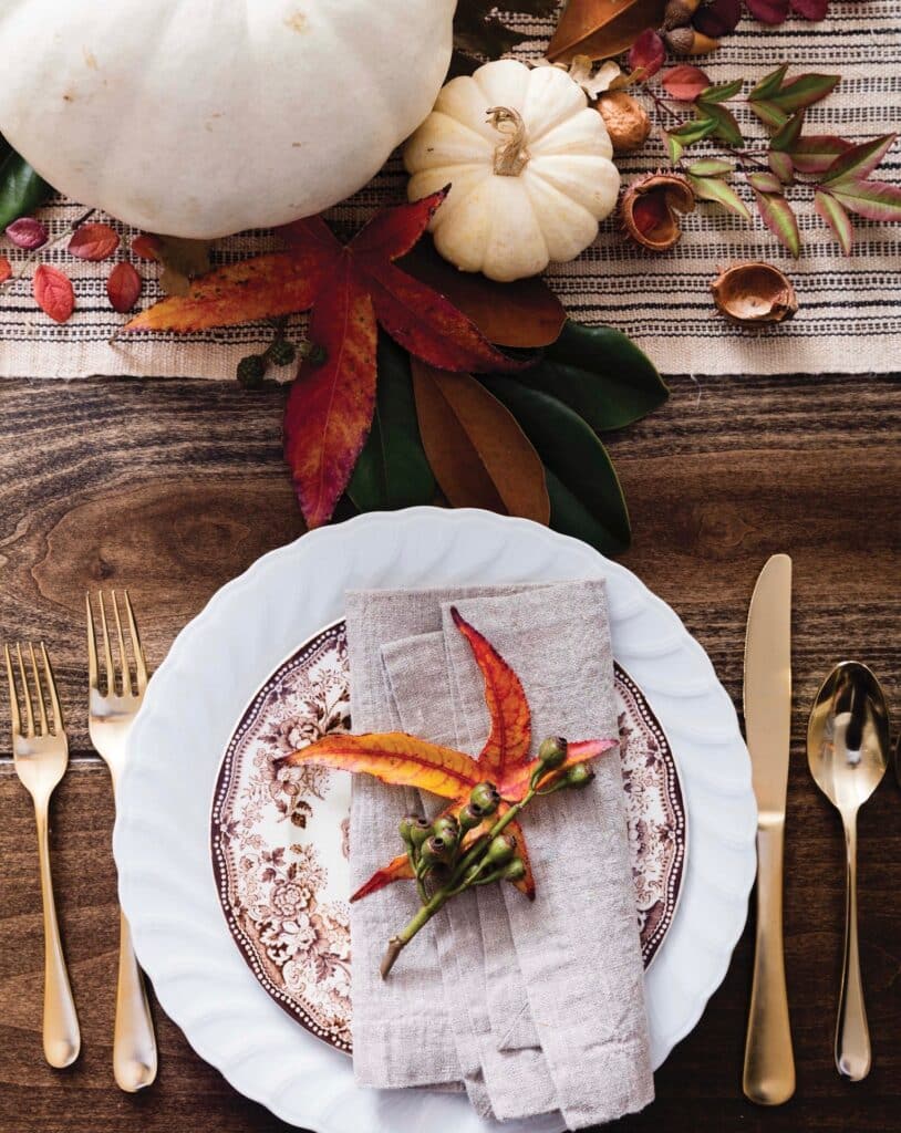 image of Thanksgiving table setting.